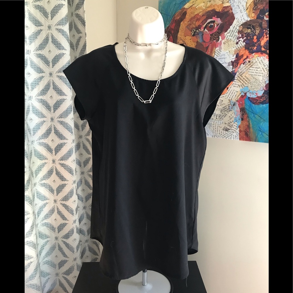 EUC - Express mixed media 𝚃𝚘𝚙 with gold zipper